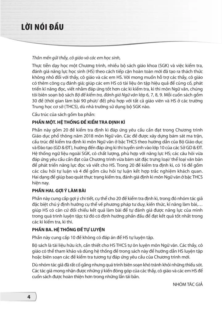 BỘ ĐỀ KIỂM TRA, ĐÁNH GIÁ NGỮ VĂN LỚP 7 (Theo chương trình GDPT 2018)